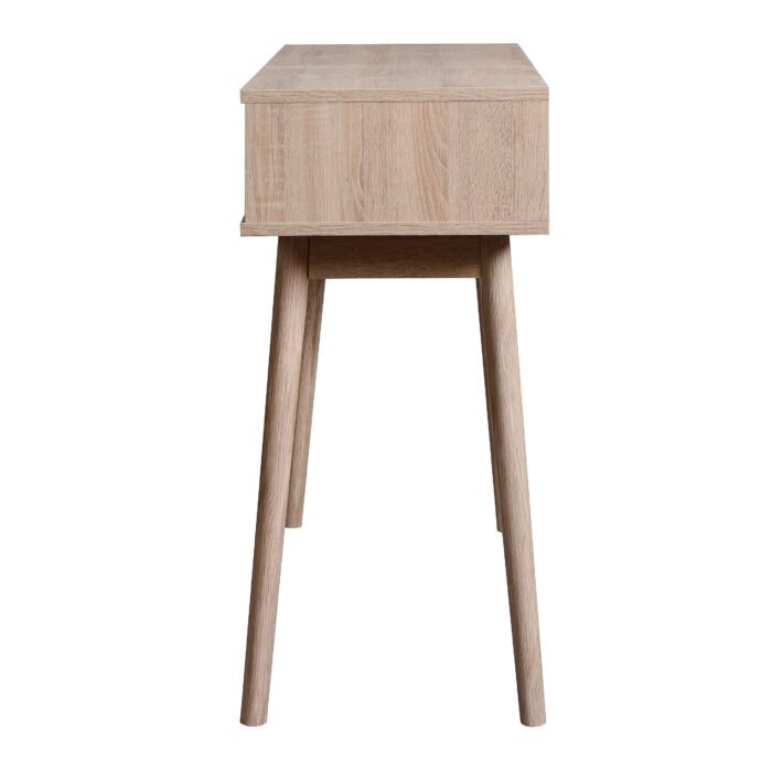 Mid-Century Writing Desk, White Panel Drawers - Image 6