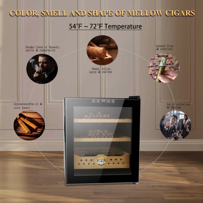 50L Cigar Humidor, 300 Counts Capacity - Image 3