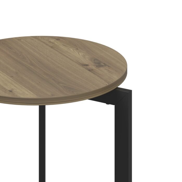 Round Nightstand Table with Sturdy Metal Frame - Image 11