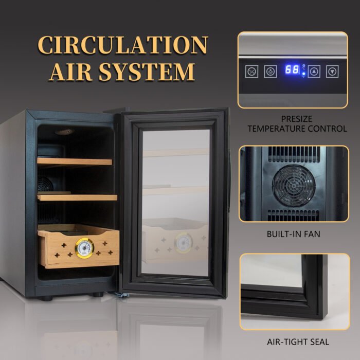25L Cigar Humidors with Control, 150 Counts Capacity Cigar - Image 4