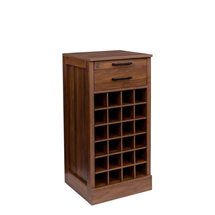 Walnut 28 bottle wine bar cabinet - Image 6