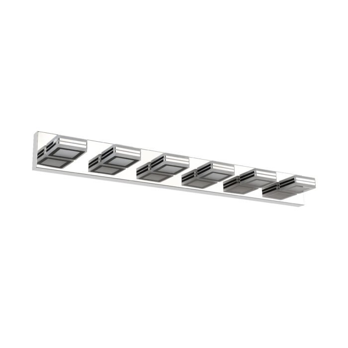 LED Modern Chrome Bathroom Vanity Light (6-Lights) - Image 8