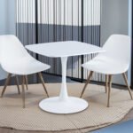 Kitchen Dining Table, White