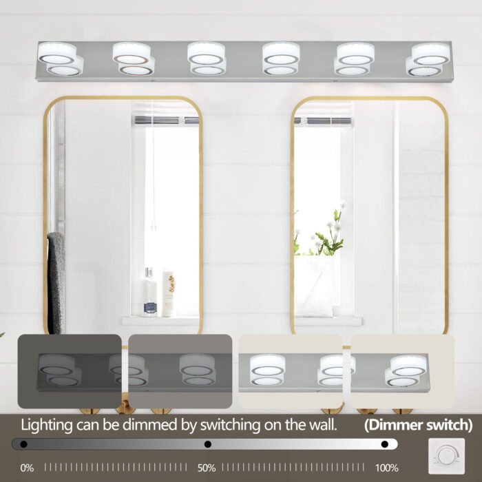 LED Modern Chrome Vanity Lights (6-Light ) - Image 2