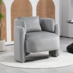 Modern lounge chair with pillows - Image 3