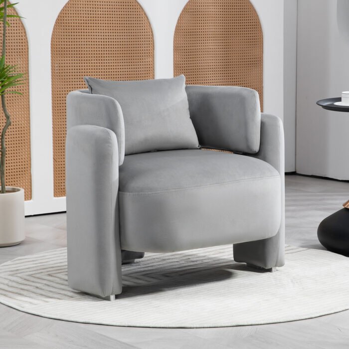 Modern lounge chair with pillows - Image 3
