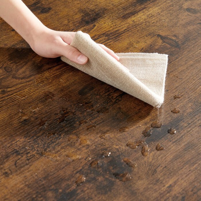 Bar Table Set with 2 Bar Chairs Industrial Style Brown and Black - Image 12