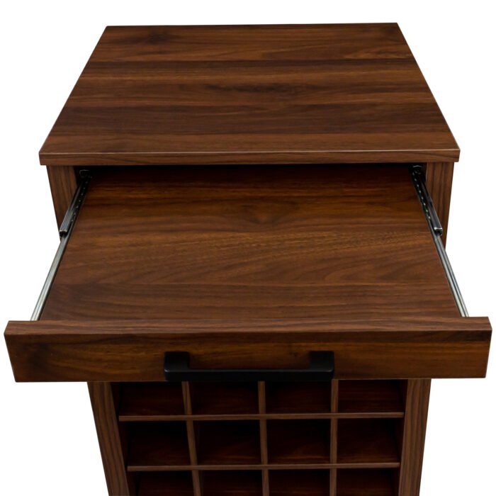 Walnut 28 bottle wine bar cabinet - Image 12